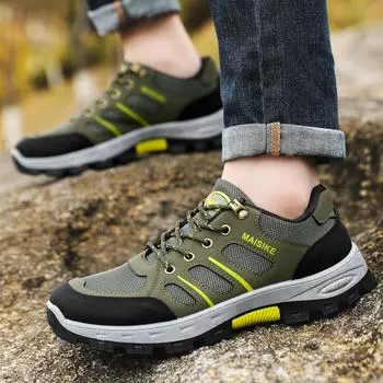 Мужская обувь, спортивная обувь, весенняя новинка, походная обувь для активного отдыха, мужская дышащая повседневная обувь с круглым носком, походная обувь для мужчин из ЭВА 39 чёрный