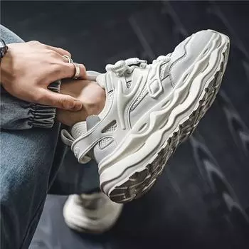 Мужская обувь спортивная обувь весна и лето повседневная обувь одинарные модные тенденции персонализированные новые мужские туфли на платформе с увеличенным каблуком 39