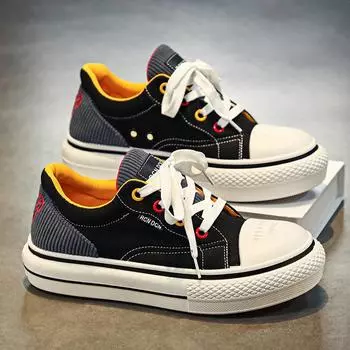 Мужская обувь Spot, парусиновые туфли для пар, дышащая трендовая повседневная спортивная обувь на платформе 35