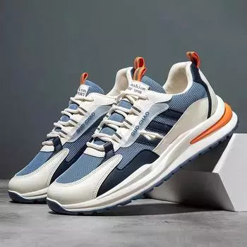 Мужская обувь Spring Flying Mesh Surface Breathable Thin Casual Youth Running Sports Shoes 39