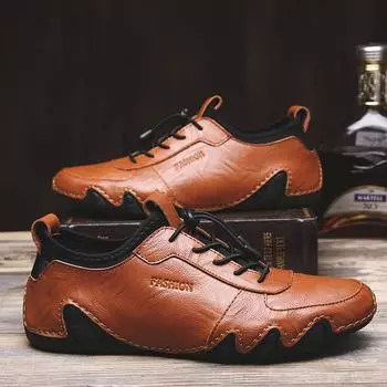Мужская обувь Spring Tide Shoes Мужские кожаные черные туфли Мужская повседневная обувь Мужские модные кроссовки 37