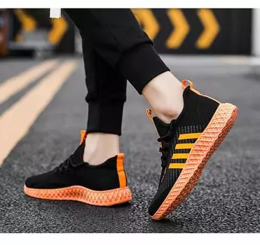 Мужская обувь Tide, новинка 2023 года, весенняя новая мужская обувь, повседневная спортивная обувь с сетчатой поверхностью, старая мужская обувь в гонконгском стиле 39.0 красный