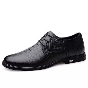 Мужская обувь, туфли из натуральной кожи для мужчин, свадебные платья, мужские деловые деловые туфли, модельные туфли для свадебных вечеринок 38 чёрный