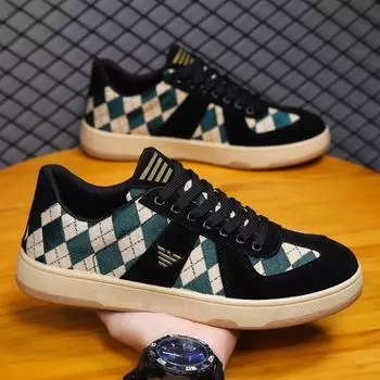 Мужская обувь Туфли на тарелках Модели четырех сезонов Студенческая сотня с модными тенденциями Мужская повседневная обувь 44 чёрный