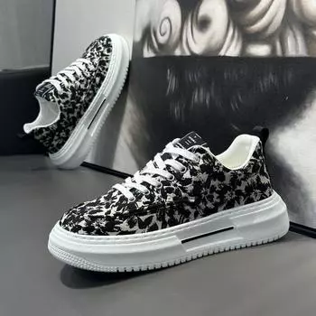 Мужская обувь Универсальная спортивная платформа Повседневная обувь для сноуборда Мужская дорогая обувь из парусины в стиле Гонконга в стиле ретро 39