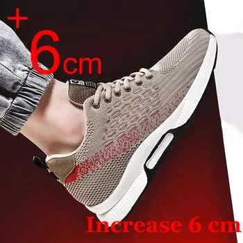 Мужская обувь, увеличивающая рост, обувь, увеличивающая рост, скрытая пятка, сетчатая, дышащая, мужская, повседневная обувь, увеличивающая рост на 6 см, мужская 37