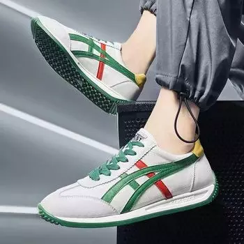 Мужская обувь Весенние маленькие белые туфли Трендовые повседневные низкие спортивные мужские туфли 39 чёрный