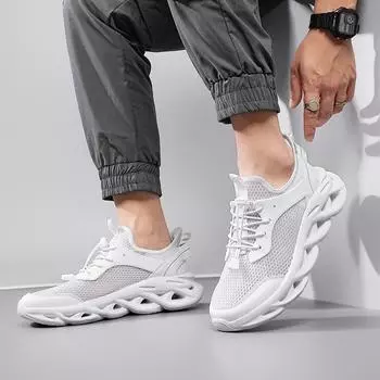 Мужская обувь Весенние мягкие мокасины Ленивые туфли Легкие дешевые сетчатые повседневные туфли Мужские кроссовки Tenis Masculino Zapatillas Hombre 39 чёрный