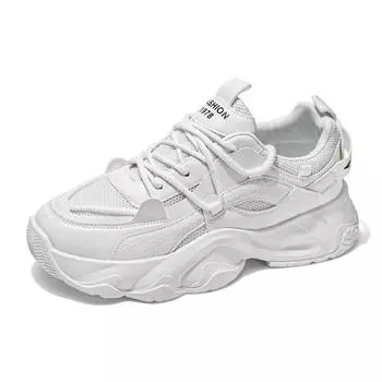 Мужская обувь Весенние новые дышащие сетчатые туфли Модные универсальные кроссовки на платформе Повседневная обувь для папы 39