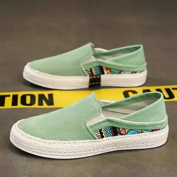 Мужская обувь Весенняя мода Вельветовые туфли на плоской подошве Повседневная обувь для рыбалки Молодежная уличная мода Удобные мокасины без застежек 39 бежевый