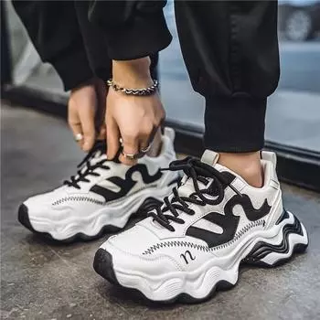 Мужская обувь Весенняя повседневная обувь Четыре сезона Отдых Спортивная кожаная обувь для мужчин 39-44 39 белый