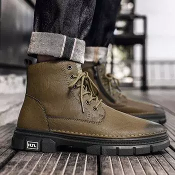 Мужская обувь Весна и осень Мужская повседневная деловая обувь Кожаная обувь Мужская кожаная поверхность Мягкая подошва Низкий верх повседневная обувь среднего возраста 38 чёрный