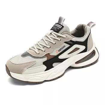 Мужская обувь Весна Новые дышащие сетчатые повседневные спортивные туфли с толстой подошвой, усиливающие дезодорант, легкие туфли для папы на мягкой подошве 39