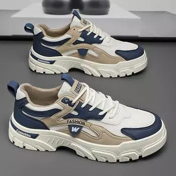 Мужская обувь Весна Новые Sle Heightening Белые Спортивные Повседневные Универсальные Беговые Противоскользящие Модные Туфли 39