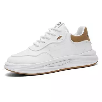 Мужская обувь Весна Новые универсальные туфли на толстой подошве Модные простые трендовые универсальные повседневные белые туфли 39