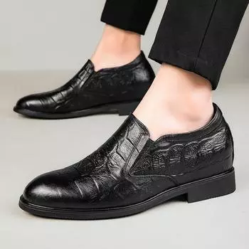 Мужская обувь Высококачественная модная мужская деловая обувь для отдыха на природе Итальянская обувь в стиле мокасины из натуральной кожи Мужская повседневная обувь 6