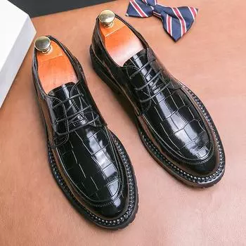 Мужская обувь в британском стиле, модная удобная износостойкая дышащая легкая деловая обувь с острым носком, весенне-осенняя основная обувь 38 жёлтый