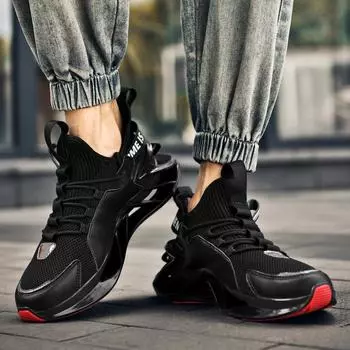 Мужская обувь в национальном стиле для весны и осени, спортивная обувь для бега с амортизацией, летние дышащие мужские кроссовки большого размера с лезвиями 39