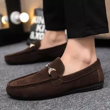 Мужская обувь в виде шапочки большого размера, новые модные трендовые туфли, пуловеры без шнуровки 39 зелёный