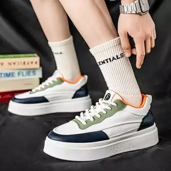 Мужская обувь весенне-летняя обувь мужская сетчатая дышащая обувь для мальчиков универсальная повседневная спортивная кожаная обувь маленькие белые туфли нишевая 39