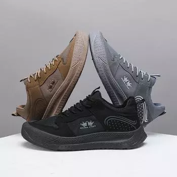 Мужская обувь, весенне-осенняя мужская беговая молодежная повседневная обувь с сетчатым лицом, модная спортивная обувь, мужская дышащая обувь 39 коричневый