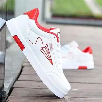 Мужская обувь, весенне-осенняя повседневная обувь из искусственной кожи на плоской подошве, белые мужские кроссовки с принтом, tenis masculino Adulto, обувь 39