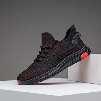 Мужская обувь, весенние новинки, дышащие, сетчатые, со шнуровкой, кроссовки для папы, мужская мода, универсальная, повседневная спортивная обувь 39 серый