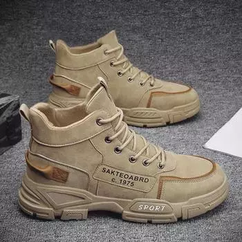 Мужская обувь, весенние вельветовые туфли для спорта и отдыха, мужские туфли из старой ткани 36 хаки