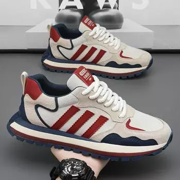 Мужская обувь, весенняя дышащая повседневная обувь, мягкая подошва, модная спортивная обувь для подростков, кроссовки, универсальная цветовая гамма, туфли Dad Tide 39