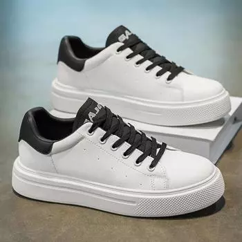 Мужская обувь весенняя дышащая универсальная повседневная трендовая обувь для серфинга мужская нишевая оригинальная студенческая мода на платформе увеличивающая прилив обувь 39 белый