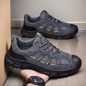 Мужская обувь, весенняя обувь с сеткой, дышащая, повседневная, спортивная обувь, обувь для походов на открытом воздухе, походная обувь для мужчин 39