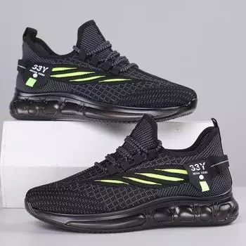 Мужская обувь, весна 2023, летающие тканые дышащие кроссовки на мягкой подошве для бега, мужские повседневные универсальные туфли для папы 39