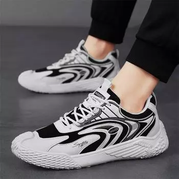 Мужская обувь весна 2024 новая сетчатая дышащая спортивная повседневная мужская нескользящая и износостойкая рабочая обувь для страхования труда 39