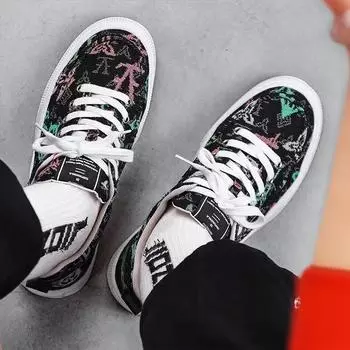 Мужская обувь весна 2024 новые дышащие парусиновые туфли корейской версии модные универсальные легкие мягкие подошвы нескользящие низкие туфли для мужчин 39 чёрный