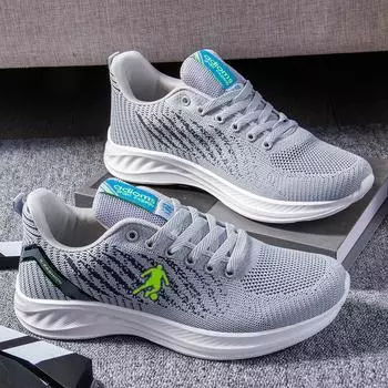 Мужская обувь весна 2024 новые кроссовки сверхлегкие спортивные туфли с мягкой подошвой простые модные повседневные туфли студенческие туфли для кампуса 40 чёрный