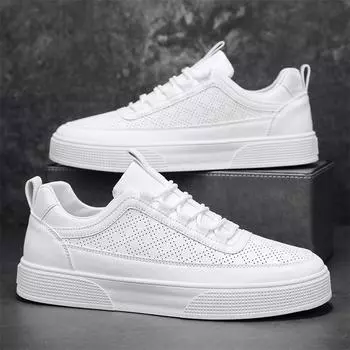 Мужская обувь весна 2024 новый тренд универсальные спортивные повседневные кроссовки мужские летние дышащие белые кроссовки на толстой подошве 39