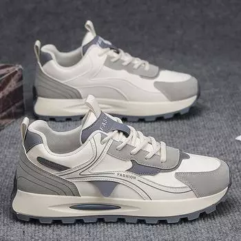 Мужская обувь весна 2025 дышащая новая спортивная обувь для отдыха Forrest Gump универсальная молодежная нескользящая обувь для бега для папы модная обувь 39 чёрный