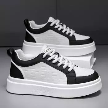 Мужская обувь весна 2025 дышащая новая тонкая повседневная обувь белого цвета модная обувь корейская версия универсальная мужская спортивная обувь 39