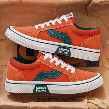 Мужская обувь весна 2025 года, дышащая, универсальная, для скейтбординга, мужская, мягкая, повседневная, спортивная, трендовая, модная, парусиновая обувь 39 чёрный