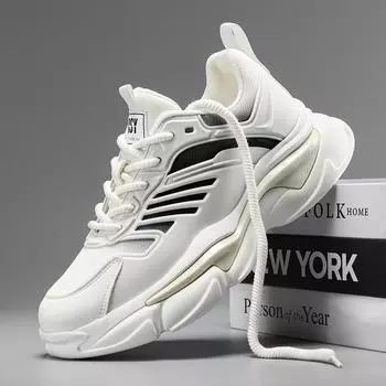 Мужская обувь весна 2025 года новая сетчатая универсальная повседневная спортивная обувь для бега с увеличением роста обувь для папы Дарта Вейдера 39 чёрный