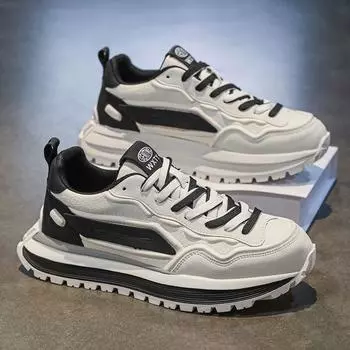 Мужская обувь весна 2025 новые дышащие повседневные спортивные туфли нескользящие белые туфли с мягкой подошвой мужские модные туфли для папы мужские 39