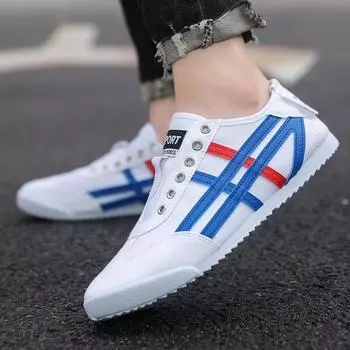 Мужская обувь весна 2025 новые модные с ретро плоской подошвой повседневные спортивные модные туфли знаменитости из интернета повседневные спортивные туфли мужские 39