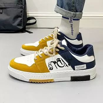 Мужская обувь весна 2025 новые низкие кроссовки для сноуборда модная универсальная обувь мужская легкая спортивная и повседневная модная обувь с мягкой подошвой 39 синий