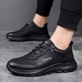 Мужская обувь весна 2025 новые повседневные кожаные туфли мужские мягкие кожаные дышащие уличные модные повседневные спортивные туфли с мягкой подошвой 39