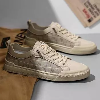 Мужская обувь весна 2025 новый летний дышащий тренд универсальные белые туфли мужские педальные модные повседневные кроссовки 39