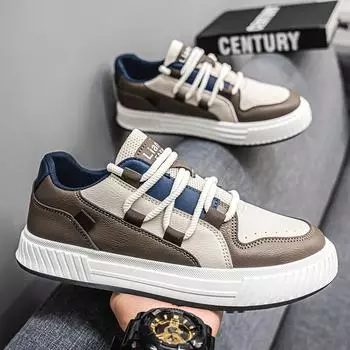 Мужская обувь весна 2025 новый студенческий тренд спортивная универсальная повседневная обувь износостойкая мужская обувь большого размера 45 толстая подошва 39