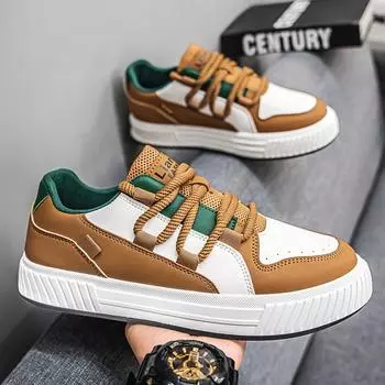 Мужская обувь весна 2025 новый студенческий тренд спортивная универсальная повседневная обувь износостойкая мужская обувь большого размера 45 толстая подошва 39