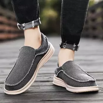 Мужская обувь весна и лето, новые повседневные туфли с мягкой подошвой, однопедальные ленивые туфли, мужская повседневная спортивная обувь, мужская обувь 39 серый