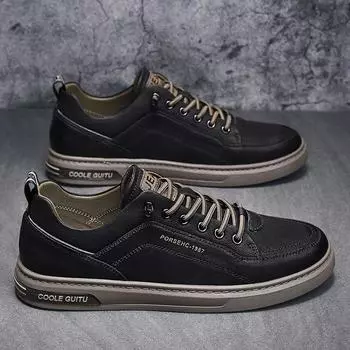 Мужская обувь весна и осень 2025 новые повседневные кожаные туфли мужские маленькие белые туфли на плоской подошве молодежные универсальные летние спортивные белые туфли 39