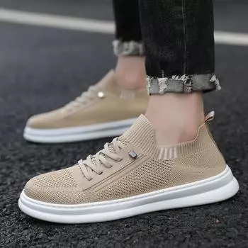Мужская обувь весна и осень новые повседневные сетчатые дышащие летние туфли без застежек ленивые легкие увеличивающие носки 39